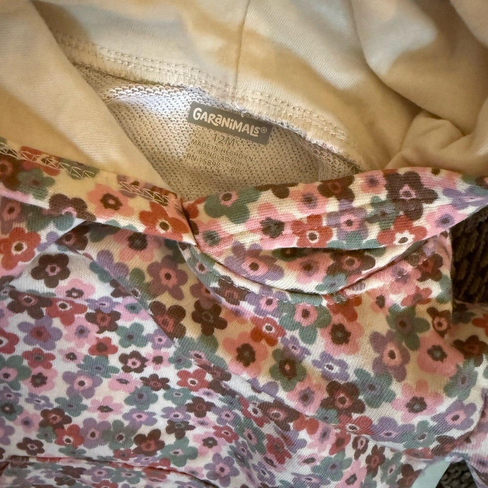 Garanimals Pink and Brown Floral pullover top/sweater